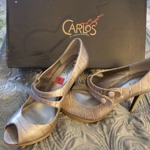 Carlos Santana Pewter High Heels Sz 8